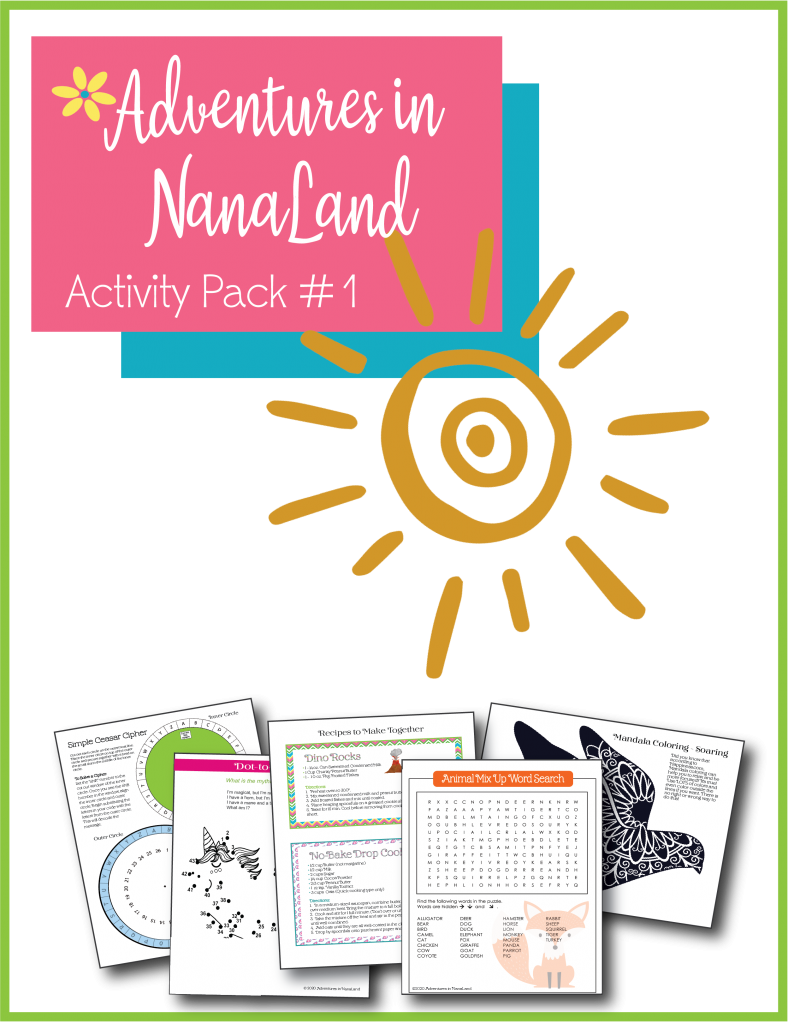 Activity Pack #1 with printables for long distance grandkids - Adventures in NanaLand