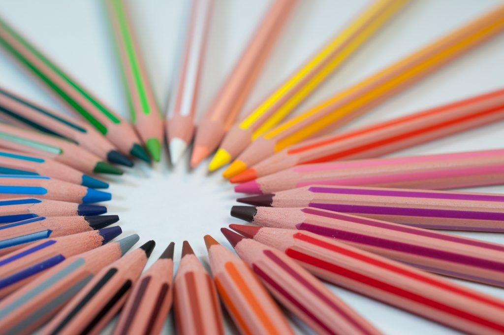 Colored pencils laid in a circle - Adventures in NanaLand
