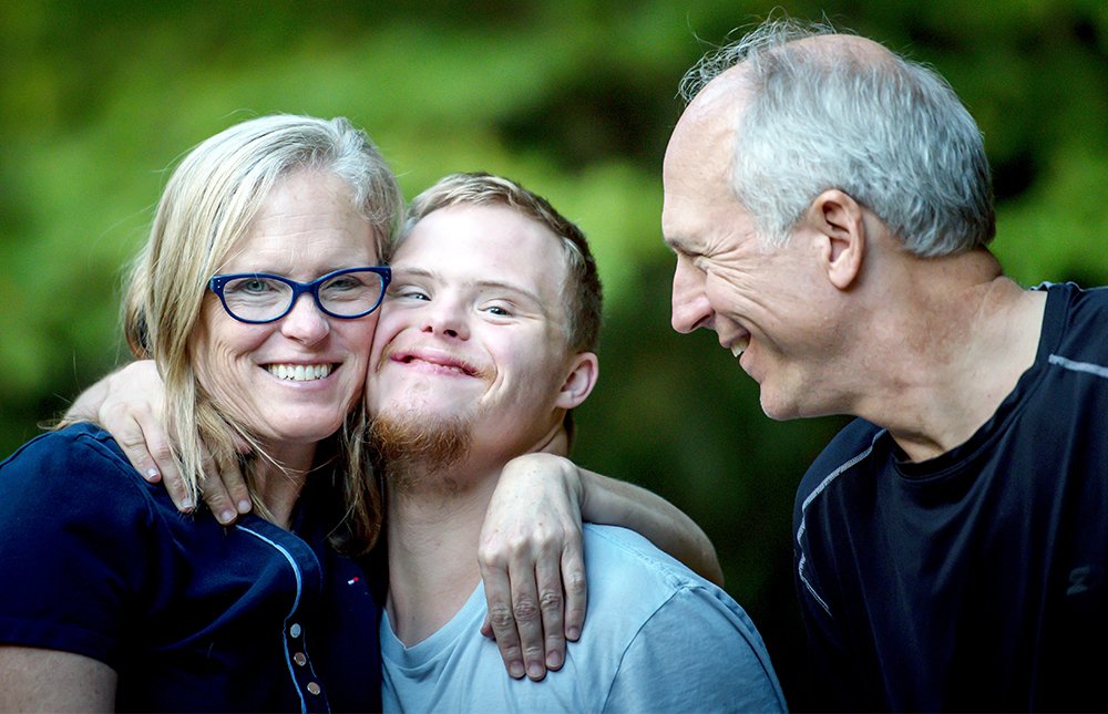Down syndrome boy with grandparents - Special needs grandchildren and big family gatherings - Adventures in NanaLand
