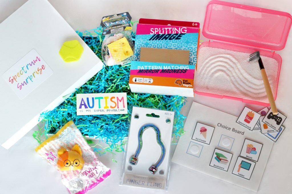 Box of sensory activities for autistic kids - Spectrum Sense for Moms