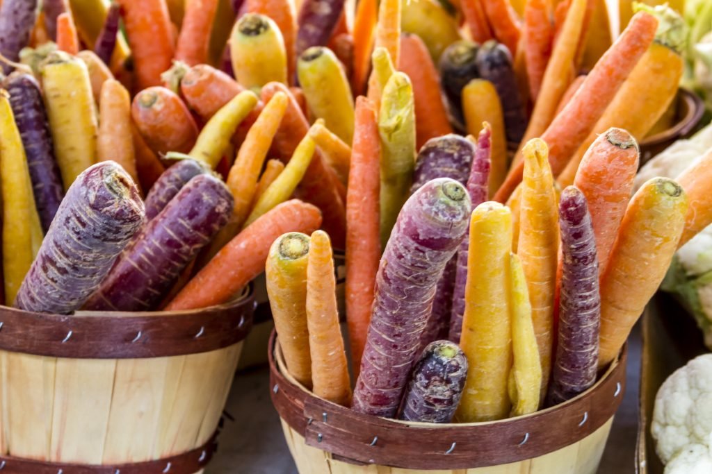Colored carrots - Farmers market with grandkids - Adventures in NanaLand
